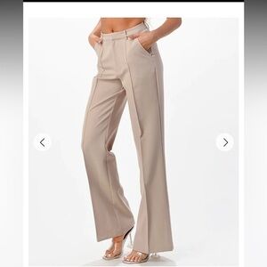 NWT m.n.I Los Angeles front seam wide leg pant